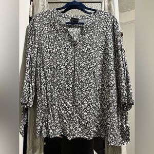 JNY Black and White Blouse